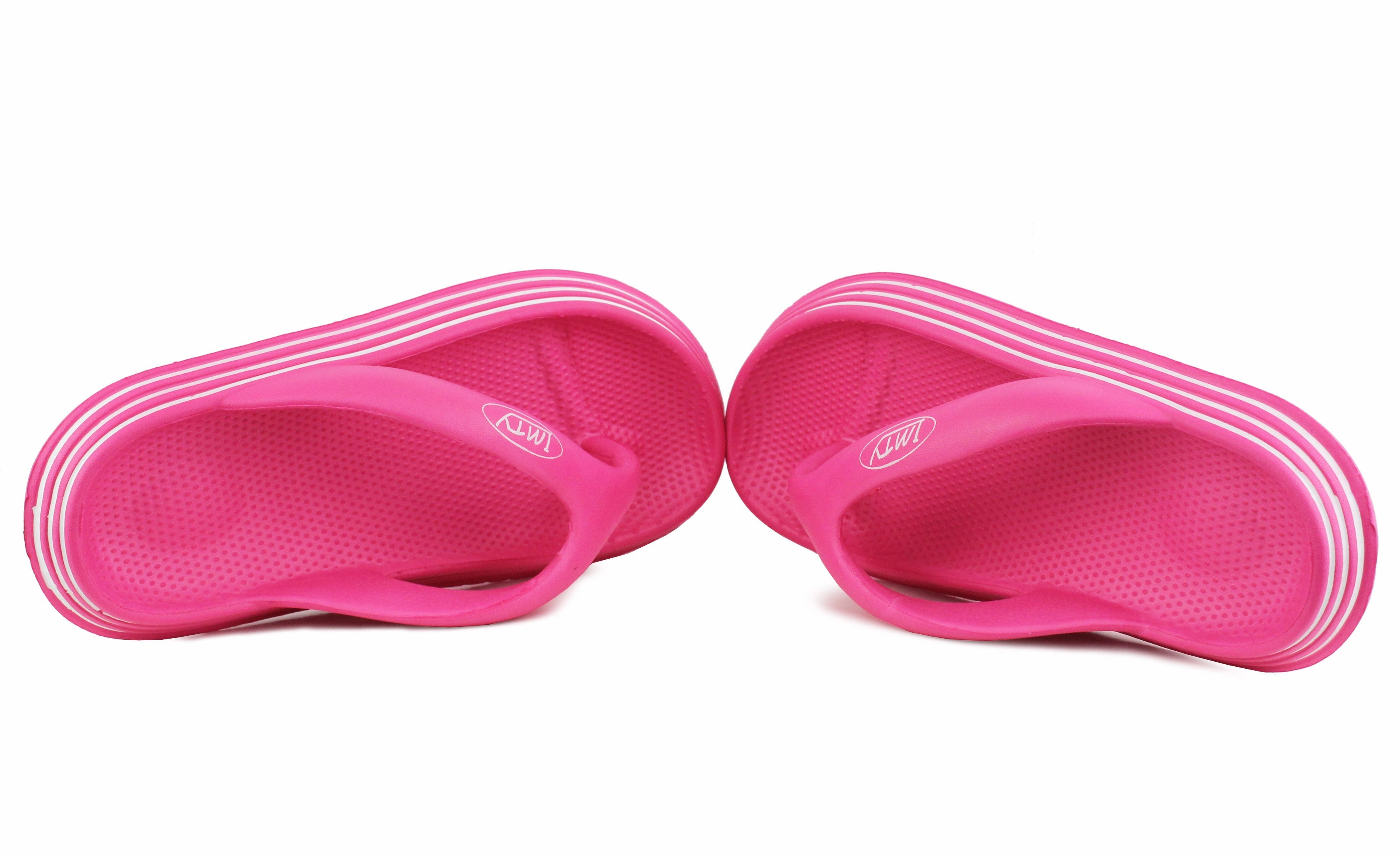 Feet In Flip Flops RIVER Womens EVA Slide Flip Flops in Fuchsia