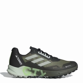 Trail Running Vs Approach Shoes Adidas Terrex Agravic Flow Gore-Tex Trail Running Shoes 2.0 Olive Strata / Wonder Silver / Green Spark