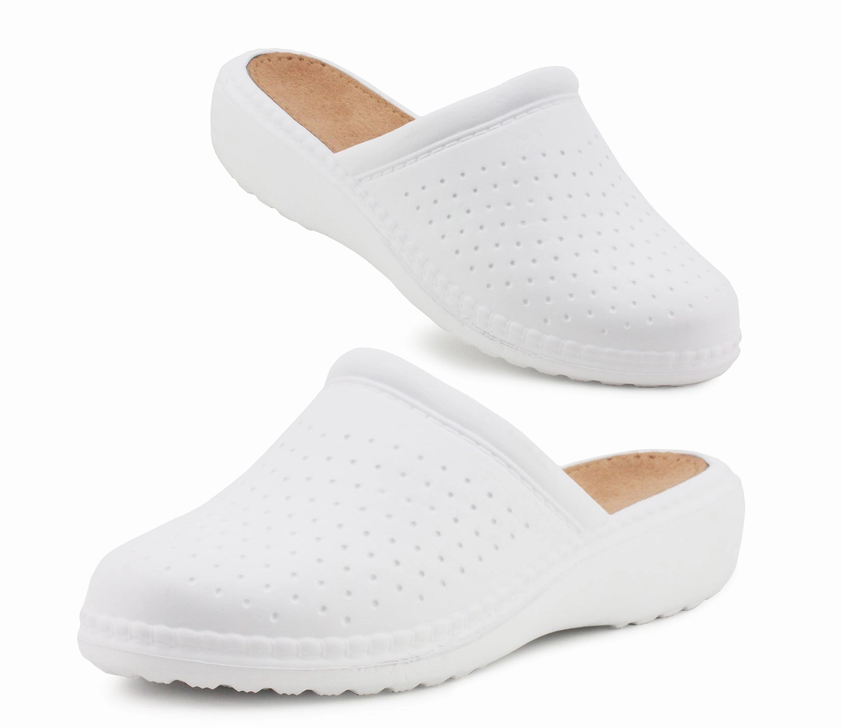 Uk ROKYA Womens Lightweight EVA Nurse Shoes in White