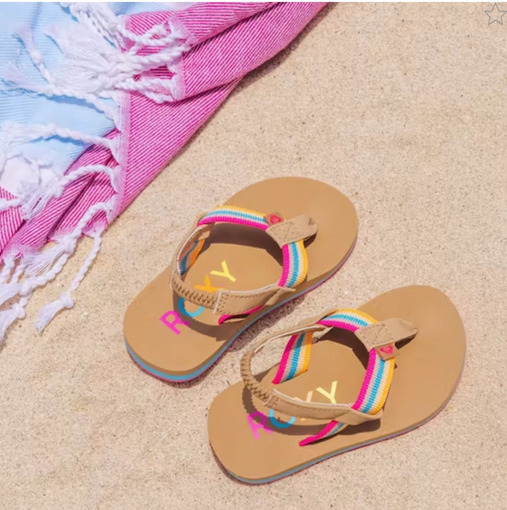 Flip Flops Checkerboard Roxy Colbee Toddler Girls Sandals