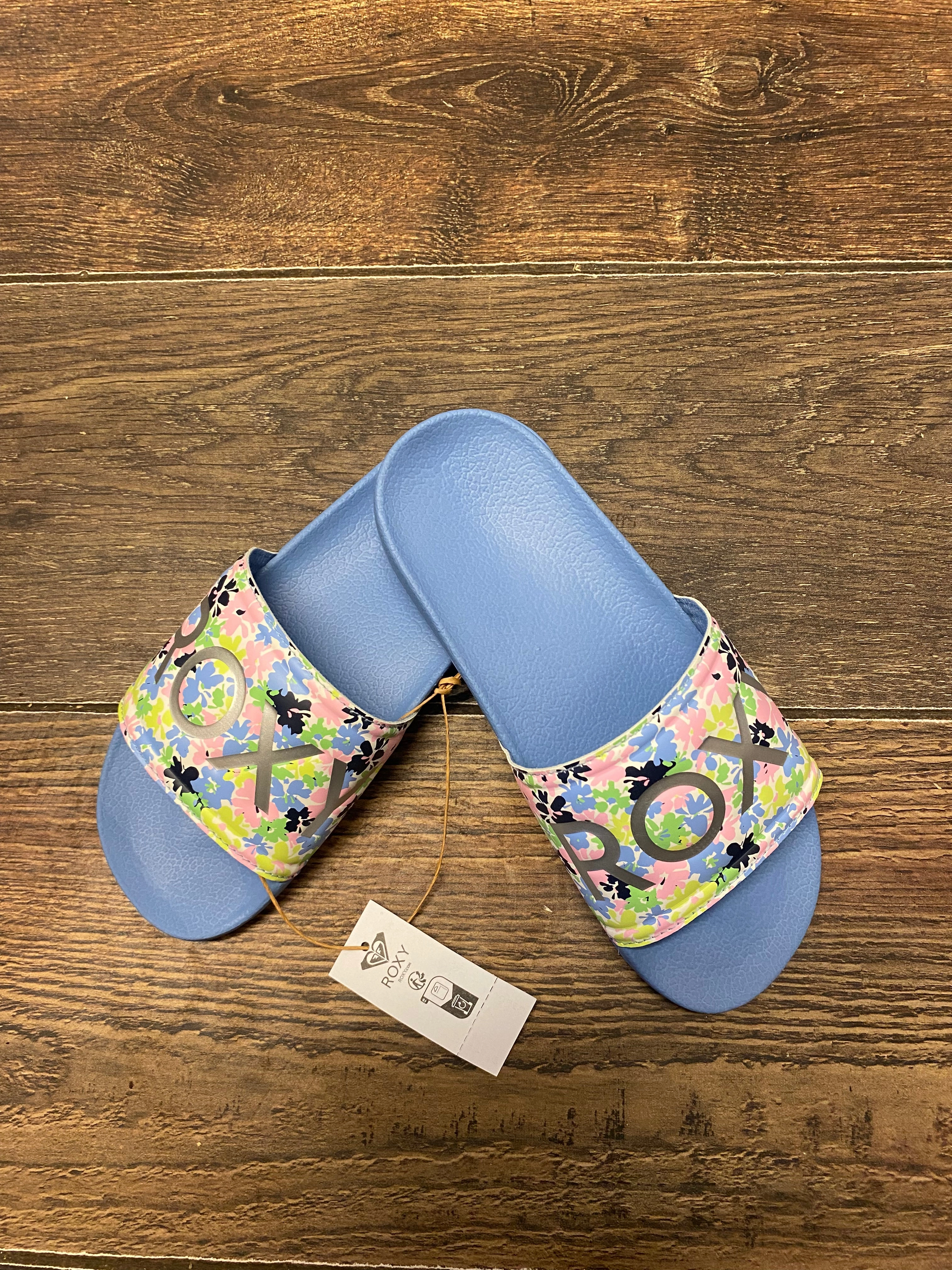 Roxy Girls Slippy Sandals - Blue - Flip Flops Dirty