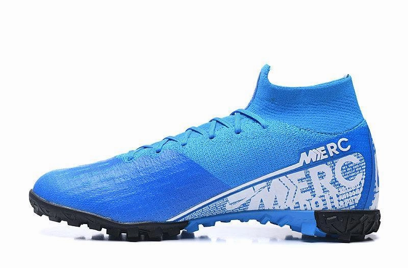 Nike Snow Shoes Nike Mercurial Superfly VII Elite TF Soccers Cleats Shoes Light Blue