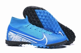 Nike Mercurial Superfly VII Elite TF Soccers Cleats Shoes Light Blue Forrest Gump Nike Shoes