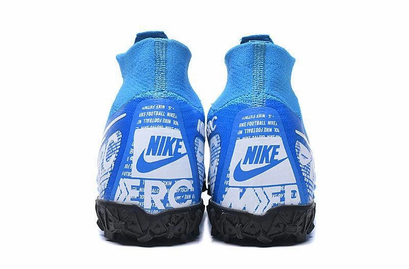 Nike Rare Shoes Nike Mercurial Superfly VII Elite TF Soccers Cleats Shoes Light Blue