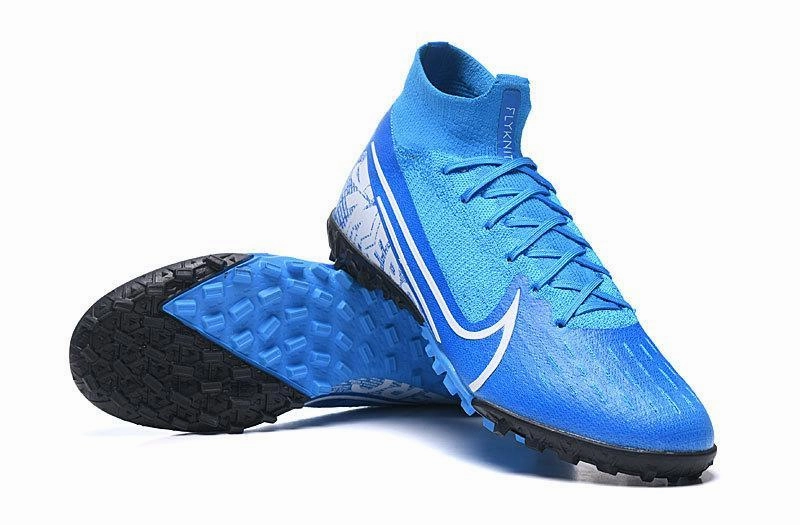 Green Bay Nike Shoes Nike Mercurial Superfly VII Elite TF Soccers Cleats Shoes Light Blue