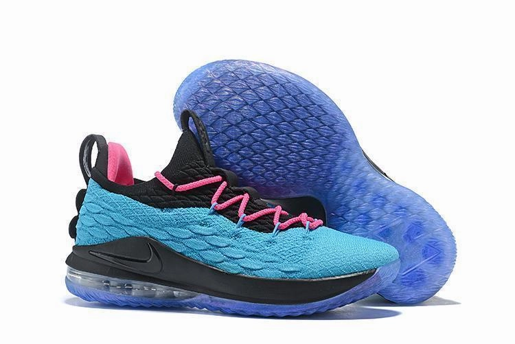 Nike Lebron XV 15 Low EP Black Light Blue Red Men Shoes Sale Size US7,8,8.5,9,10,11,12 Nike Max Air Leather Shoes