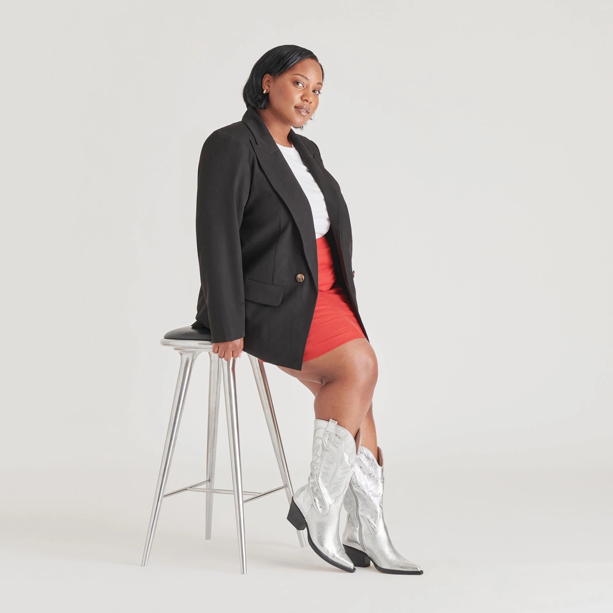 RYLAND EXTRA WIDE CALF BOOTS SILVER DISTRESSED LEATHER Silver Cowboy Boots