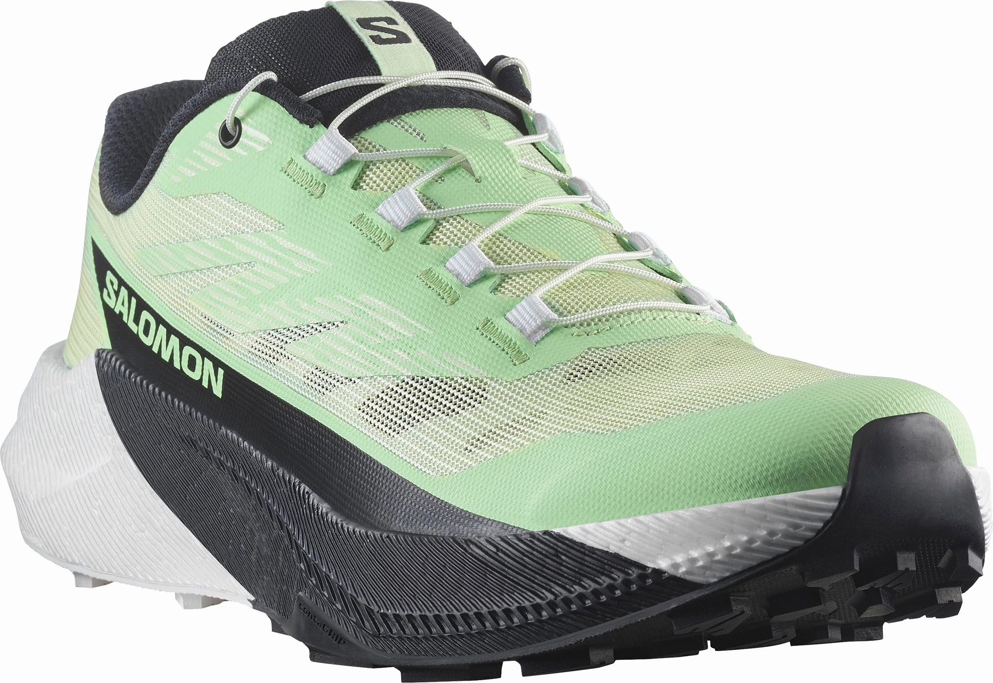 Salomon Pulsar Womens Trail Running Shoes - Green Trail Running Shoes Drainage