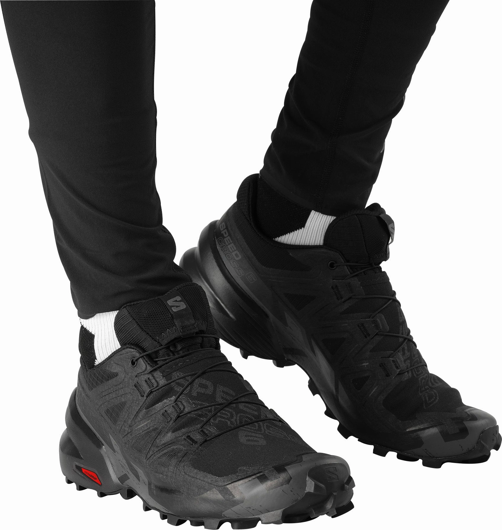 Salomon Speedcross 6 Mens Trail Running Shoes - Black Cushioned Trail Running Shoes -> Cushioned Trail Running Shoes