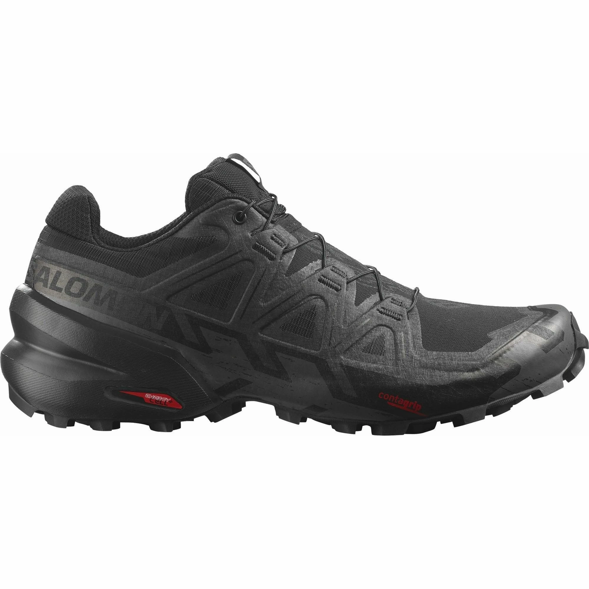 Best Trail Shoes For Wide Feet Salomon Speedcross 6 Mens Trail Running Shoes - Black