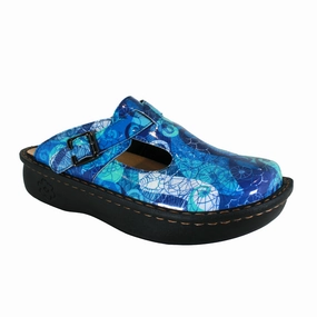 Buzz Lightyear Clogs Sanosan Bella Comfort Slip-On Clogs in Blue Loop print
