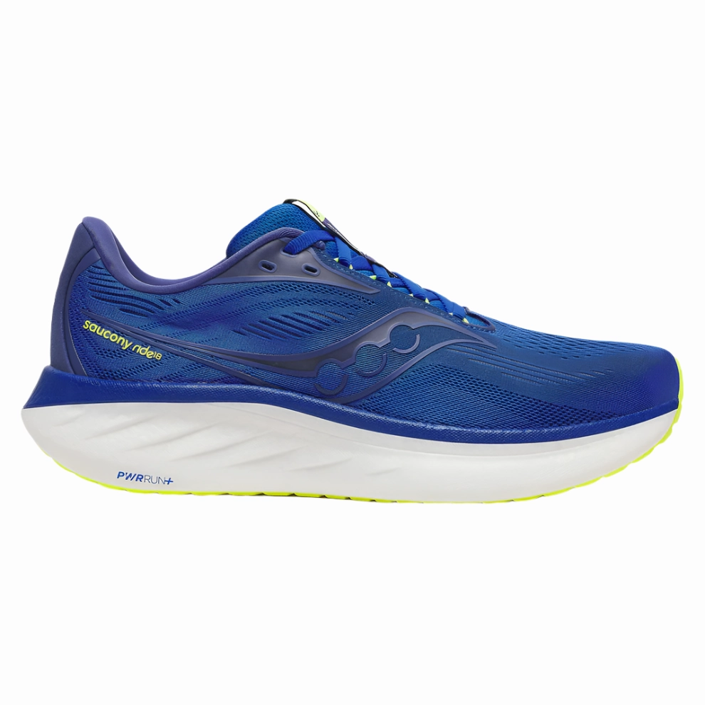 Cloud X4 Training Shoe Saucony Mens Trainer Ride 18 Lapis/Citron