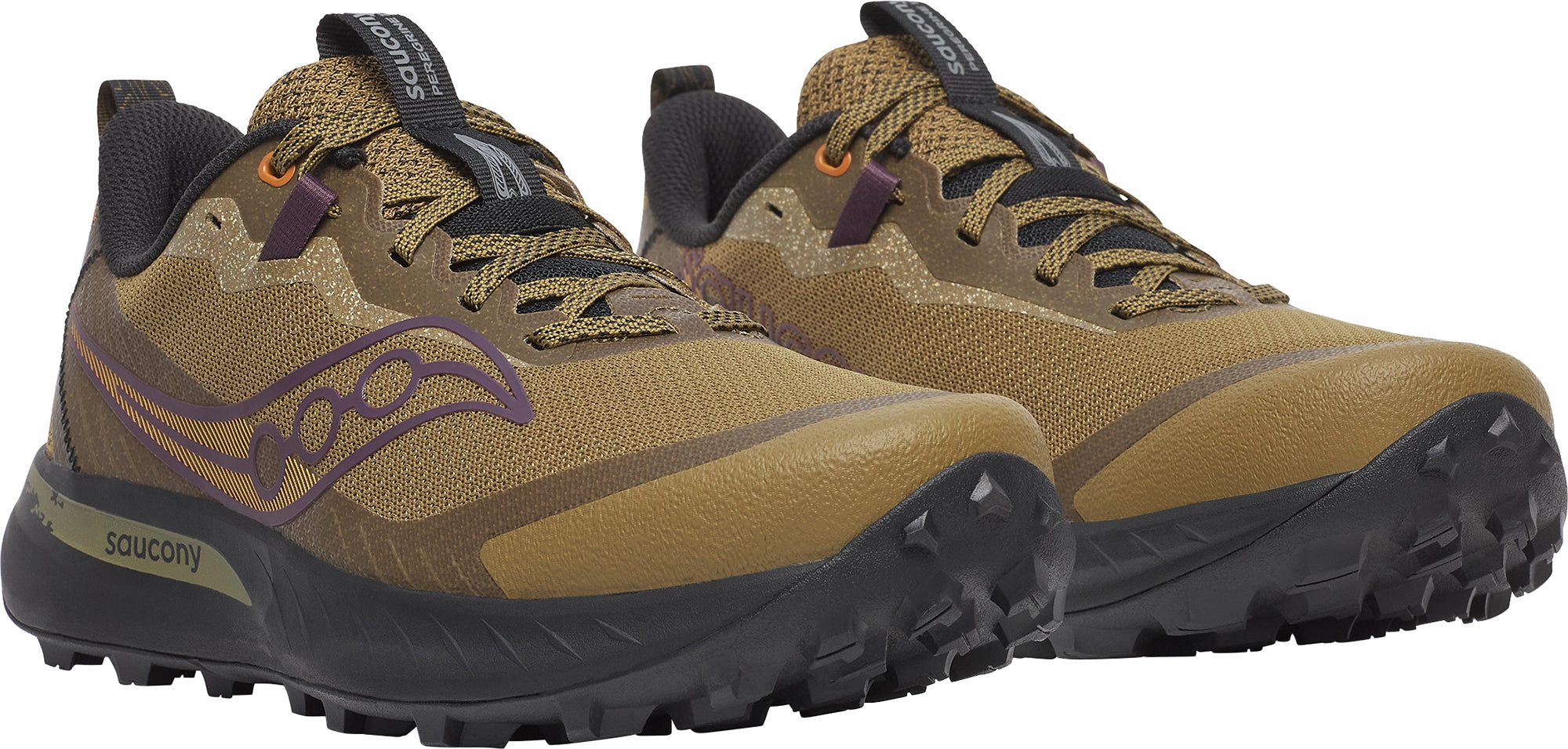 Saucony Peregrine 15 Mens Trail Running Shoes - Brown Waterproof Trail Shoe