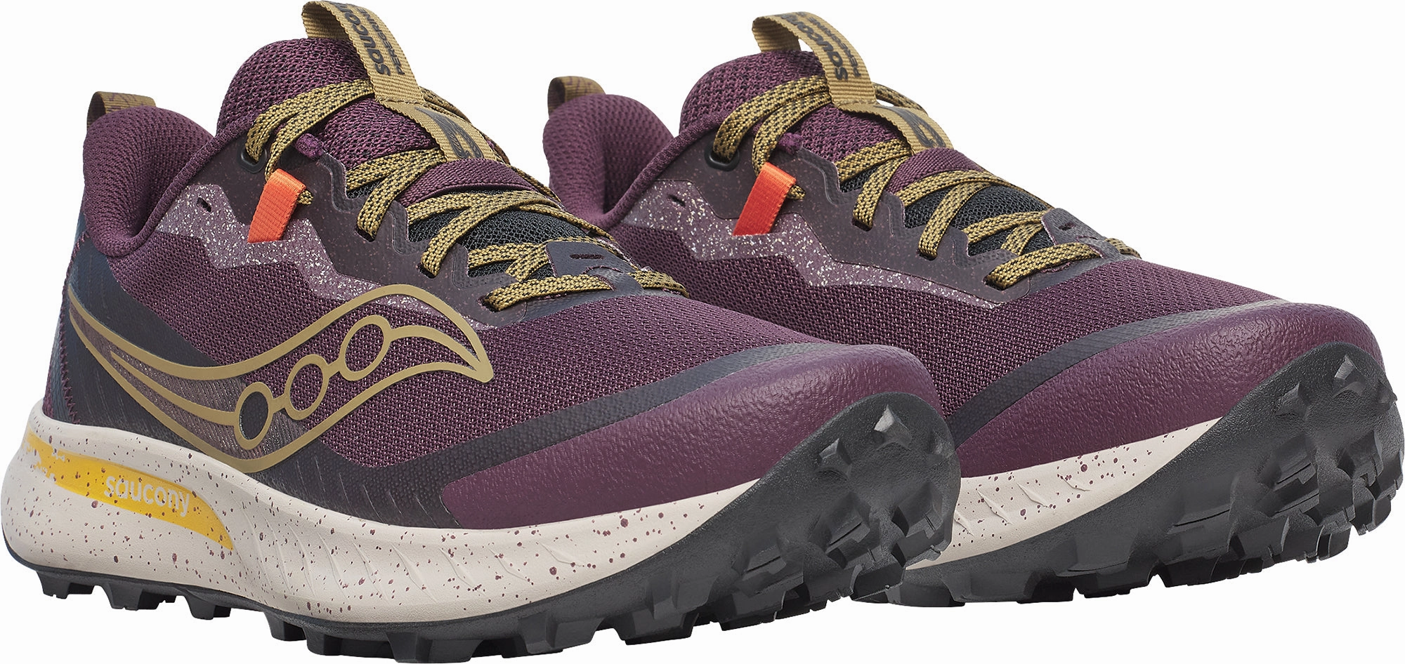 Saucony Peregrine 15 Mens Trail Running Shoes - Purple Best Camp Shoes For Appalachian Trail