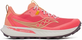 Saucony Peregrine 15 Womens Trail Running Shoes - Pink Fast Trail Shoes