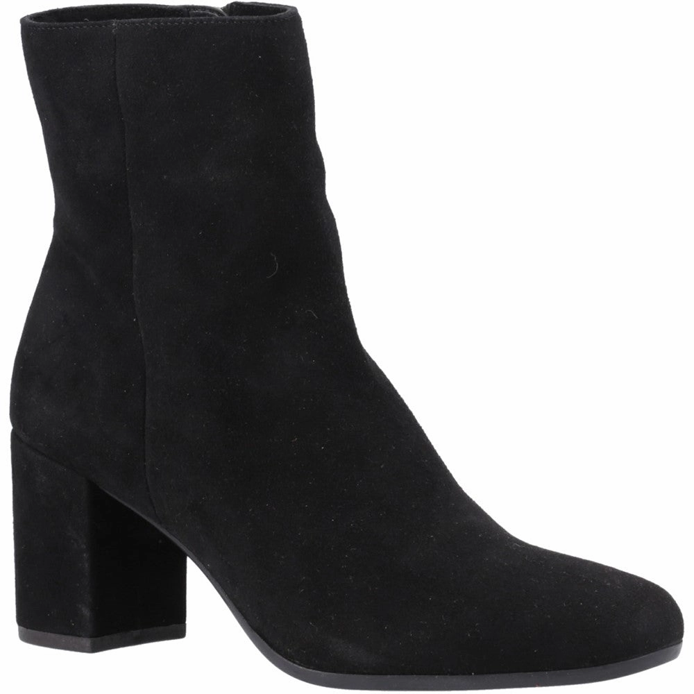 Black Octavia Ankle Boots Low Heel Blue Ankle Boots