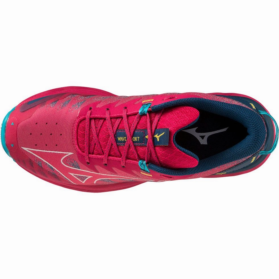 Mizuno Wave Daichi 7 Womens Trail Running Shoes - Red Gel Enduro Trail Running Shoe