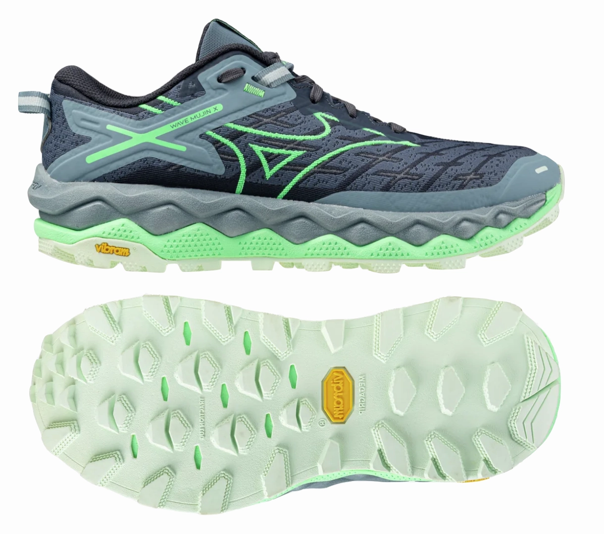 Rugged Trail Shoes MIZUNO Mujin 10 (Violet Indigo/Neo Mint/Citadel) Womens