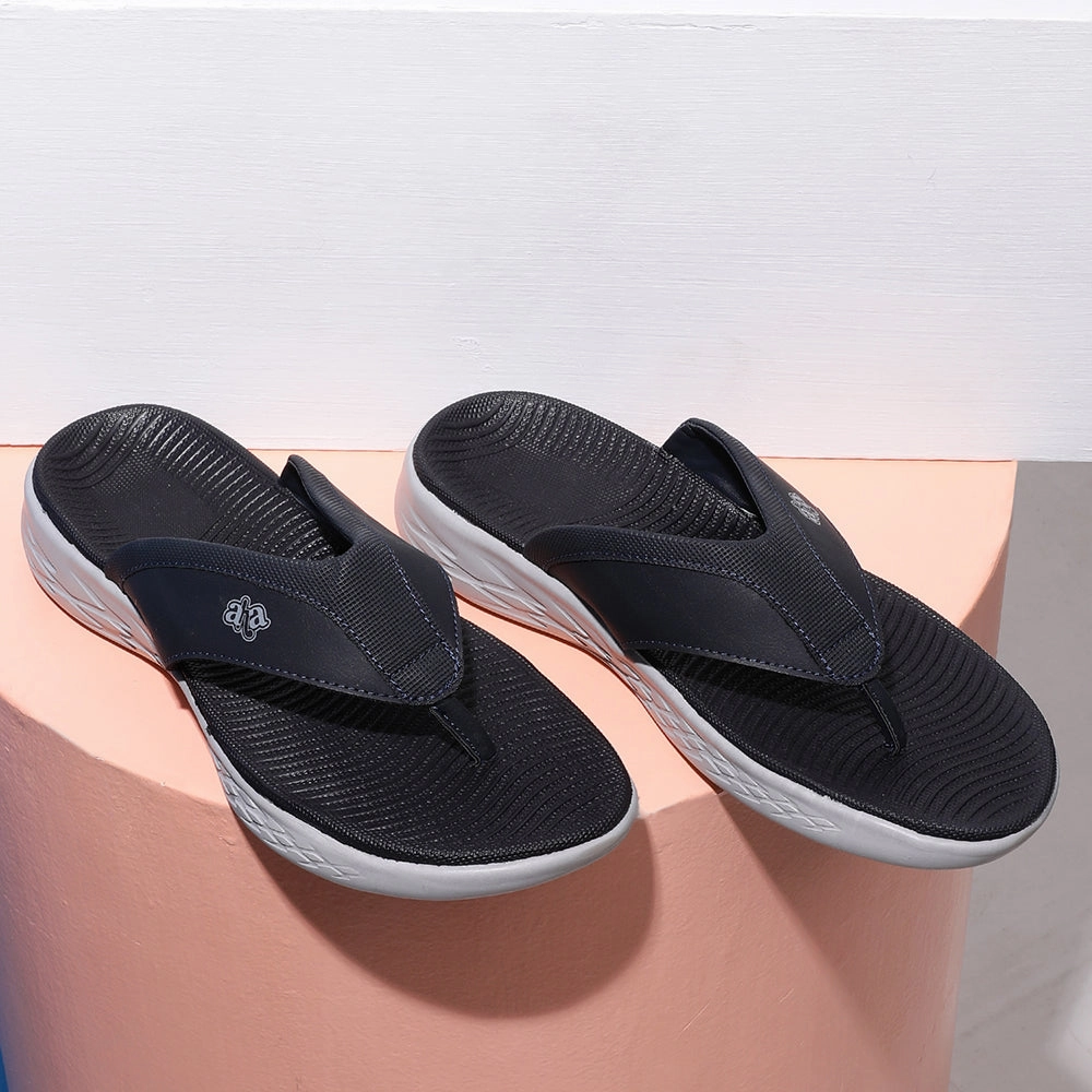 Coolers Casual Navy Blue Flip-Flop For Men IMPACT-6 By Liberty Comfortable Dressy Flat Sandals