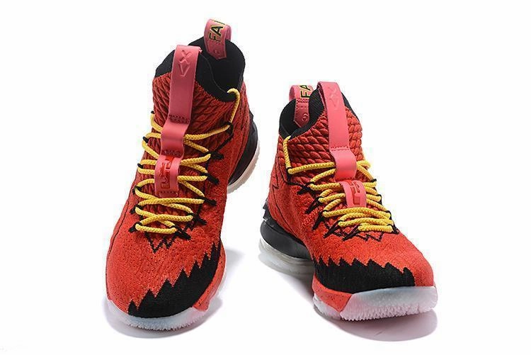 Nike Lebron XV 15 Red Yelow Black Bordeaux Men Shoes Sale Size US7,8,8.5,9,10,11,12 Nike Minimalist Shoes