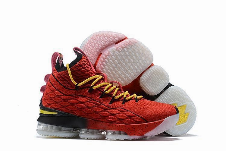 Nike Gato Soccer Shoes Nike Lebron XV 15 Red Yelow Black Bordeaux Men Shoes Sale Size US7,8,8.5,9,10,11,12