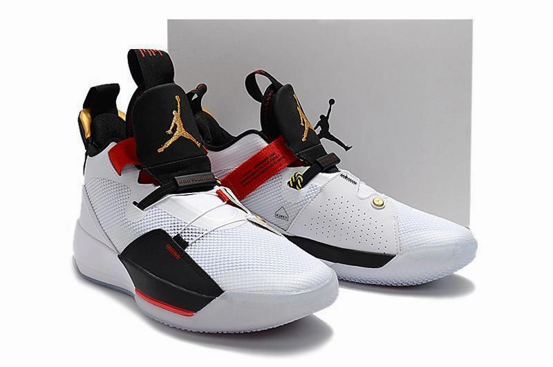 Good Nike Skate Shoes Nike Air Jordan 33 White Black Red Men Shoes Sale Size US 7,8,8.5,9.5,10,11,12