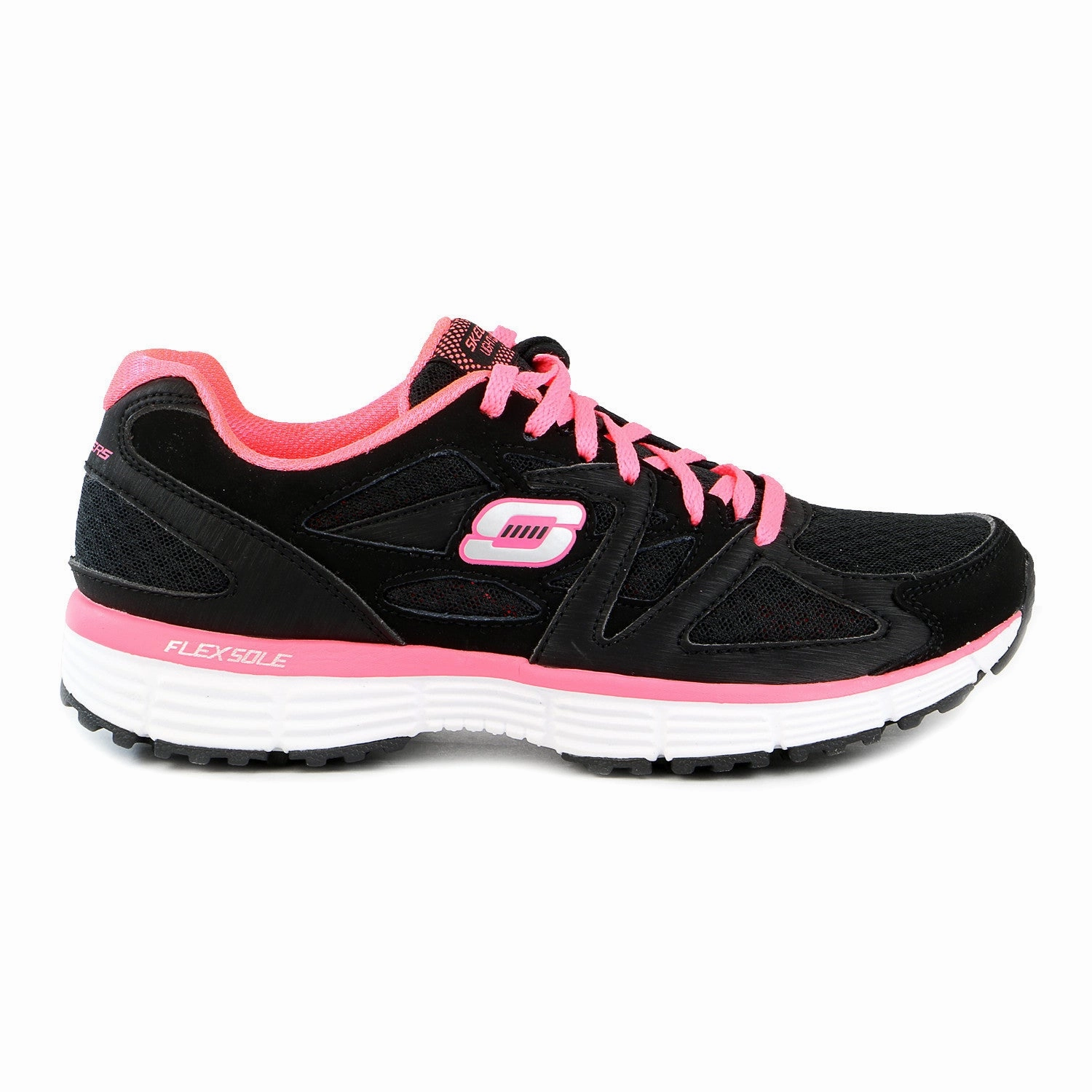 Skechers Agility Free Time Running Shoe - Black/Coral - Womens Hyrox Training Shoes