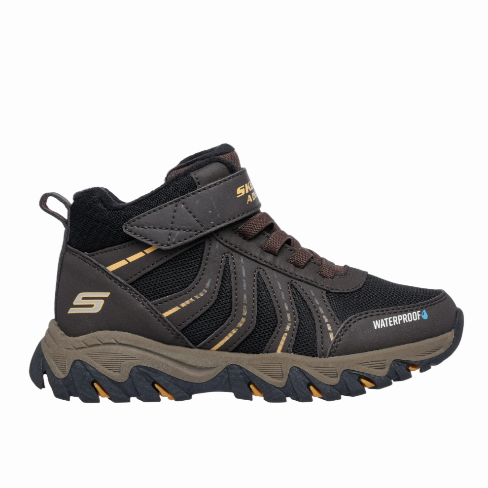 Ties On Hiking Boots Skechers Boys Trainer Rugged Ranger Storm-Trail Black/Brown