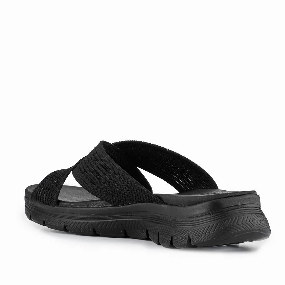 Skechers Flex Appeal 4.0 Sport Sandals - SKE41069 / 327 371 - Black Sandals With Covered Toes