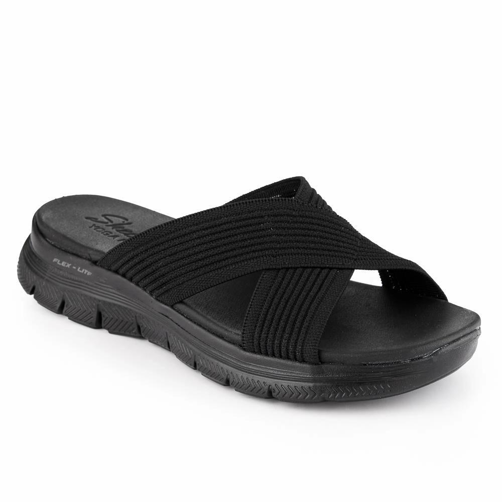 Skechers Flex Appeal 4.0 Sport Sandals - SKE41069 / 327 371 - Black Channel Sandals