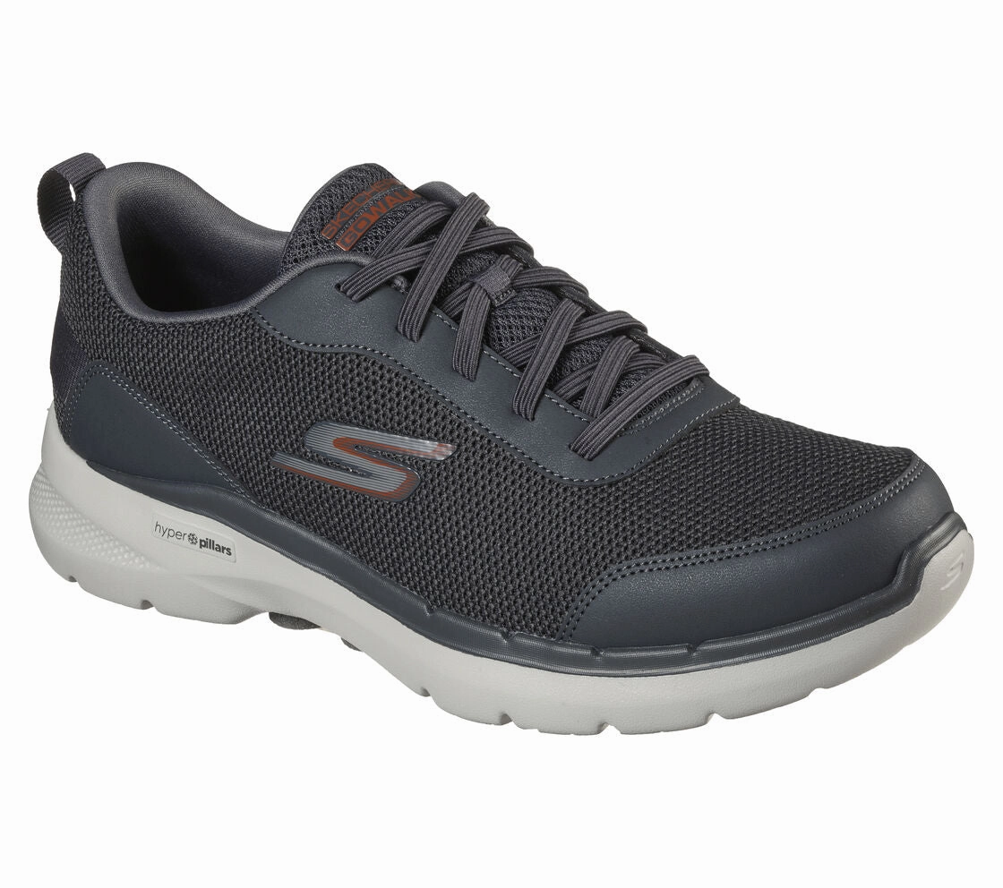 SKECHERS GO WALK 6 - BOLD KNIGHT - 216204 - CHAR Best Walking Shoes Wide Feet