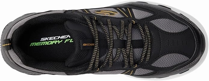 Desert Hiking Shoes Skechers Men's Stamina at Upper Stitch Sneaker Black/Charcoal