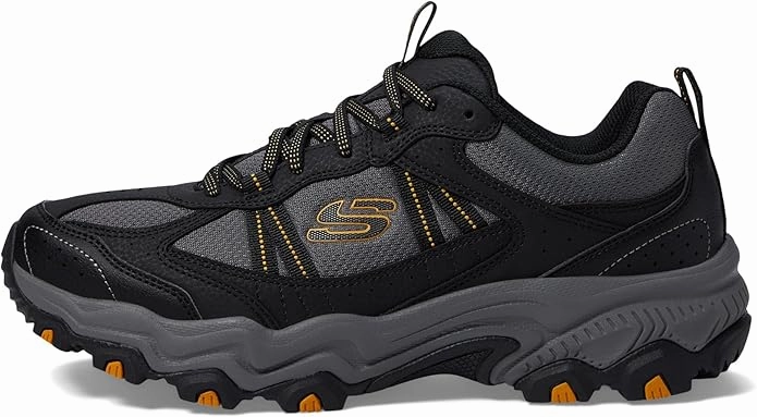 Best Hiking Shoes For Foot Pain Skechers Men's Stamina at Upper Stitch Sneaker Black/Charcoal