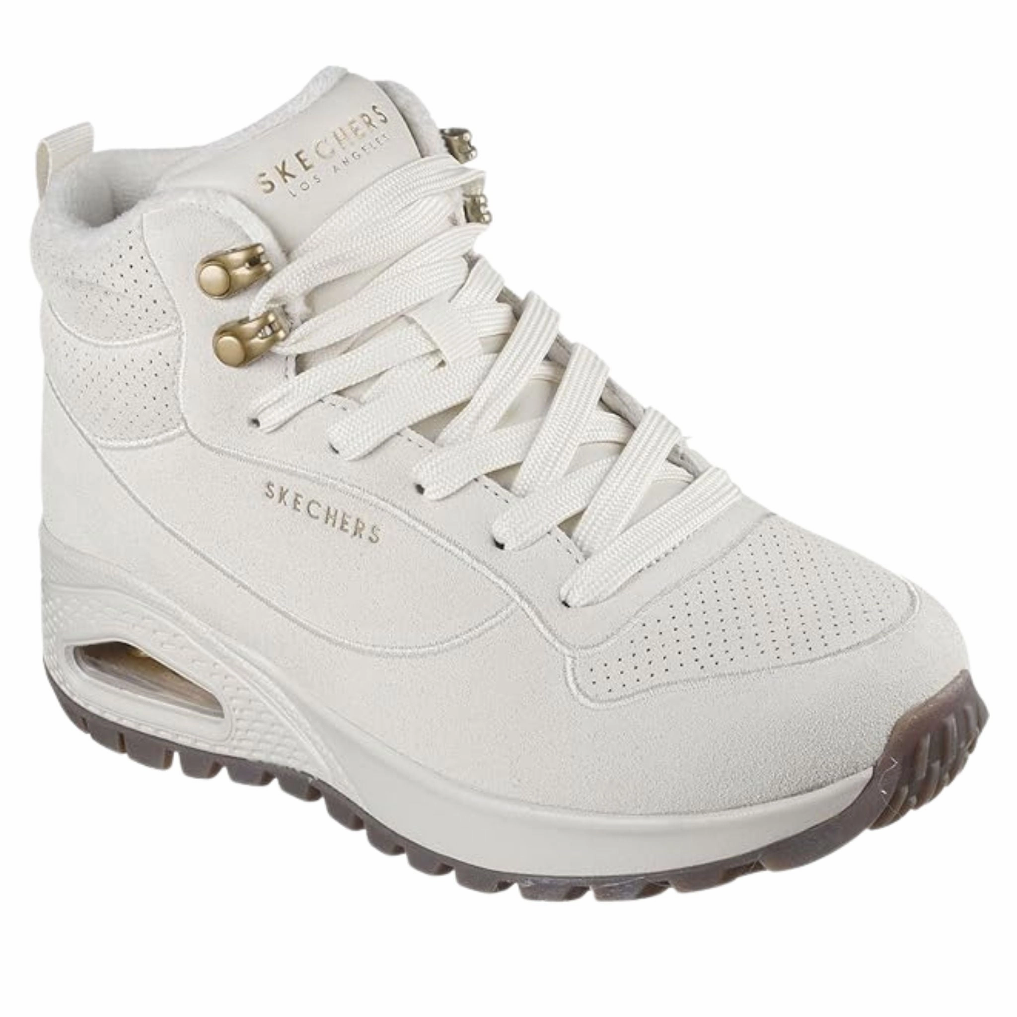 Best Running Arch Support Skechers Women's 177174 Uno Rugged - Glamorous Terrain Off White Casual Shoes