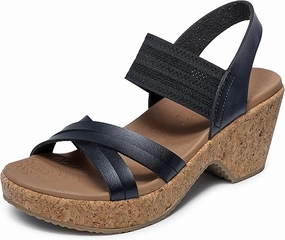 Mature Feet Flip Flops Skechers Women's Brystol - Night Skies Heeled Sandals