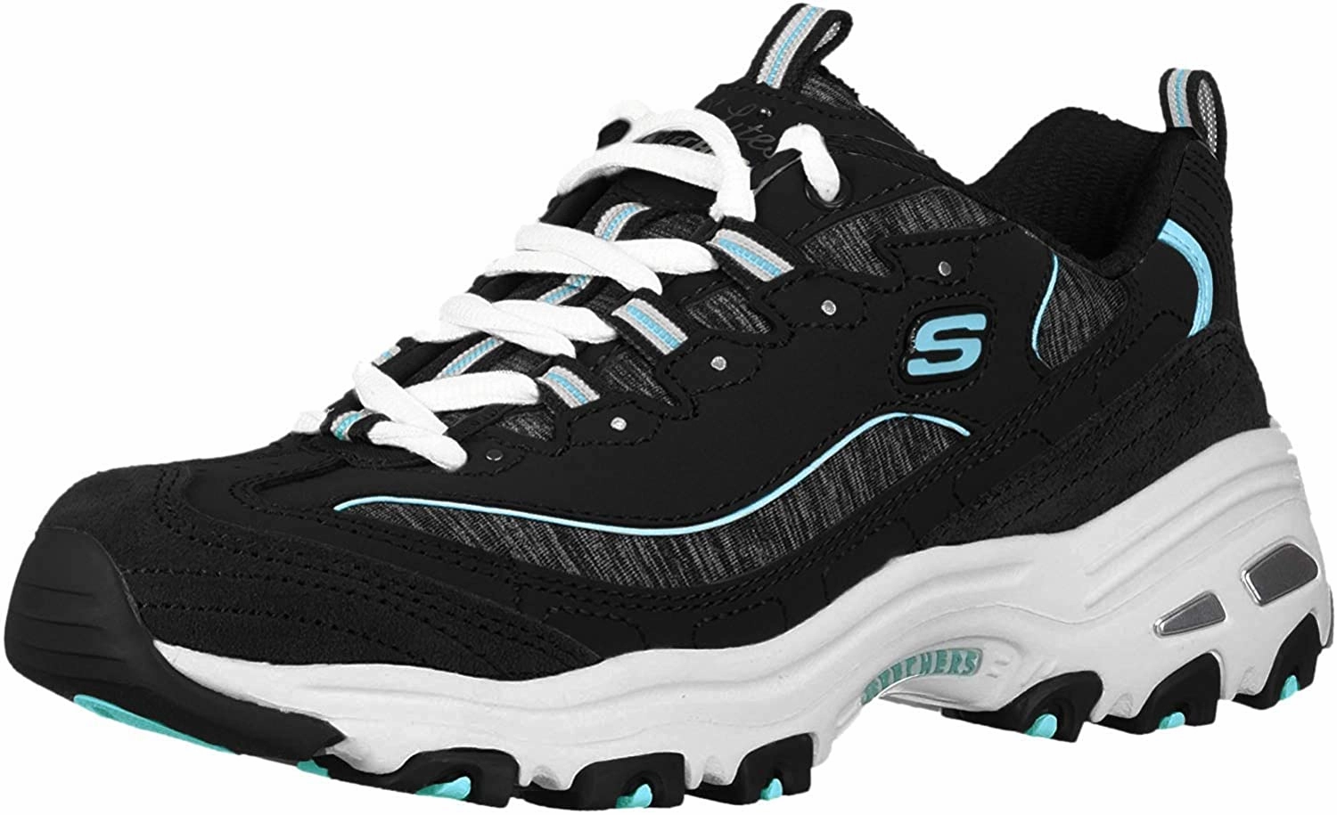 Trail Shoes Wide Toe Box Skechers Women's D'Lites Me Time Athletic Sneakers