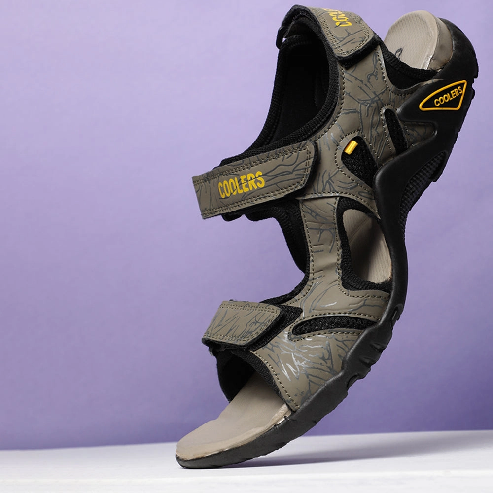 Sandals Grande Coolers Sporty Olive Green Sandals For Men 8141-05 By Liberty