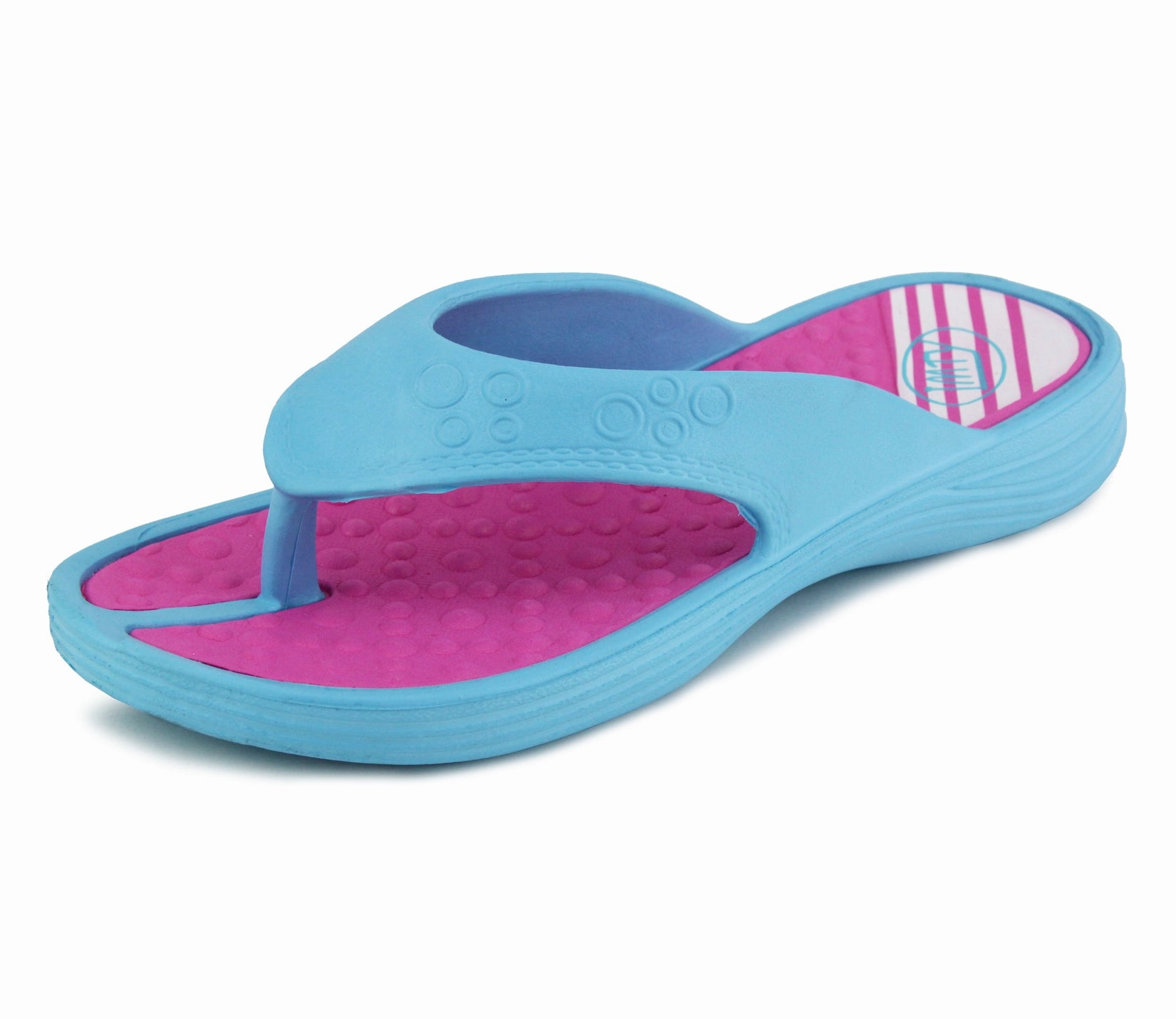 Flip Flop Gif Womens Ladies Lightweight EVA Toe Post Slip On Flat Beach Summer Pool Slides Water Shoes Flip Flops Sandals Blue Pink