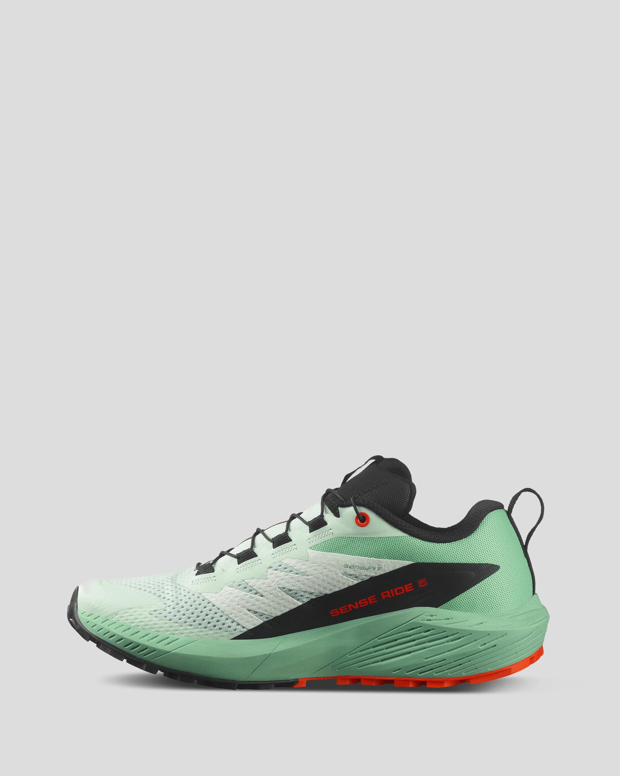 Boat Trailer Drum Brake Shoes Women's Salomon Sense Ride 5 Trail Running Shoes - Black/Bay/Cherry Tomato