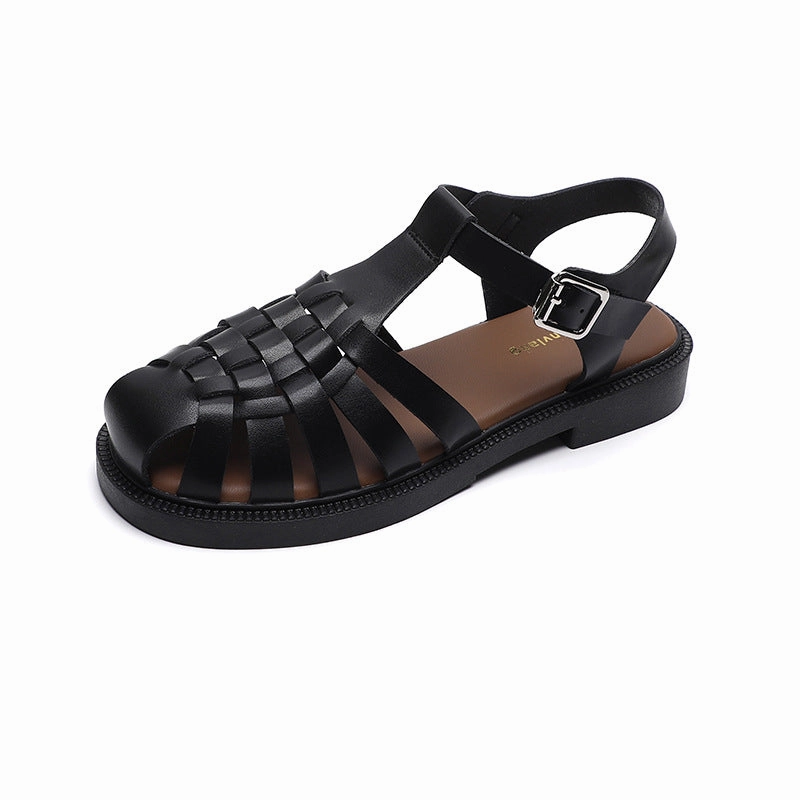 Sandals Costa Rica Women Retro Plaited Leather Soft Casual Sandals