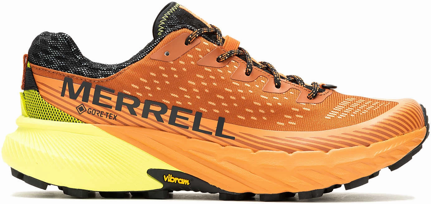 Trail Running Zero Drop Shoes Merrell Agility Peak 5 GORE-TEX Mens Trail Running Shoes - Orange