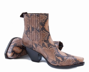 Snake  Ankle boots Shorts With Ankle Boots