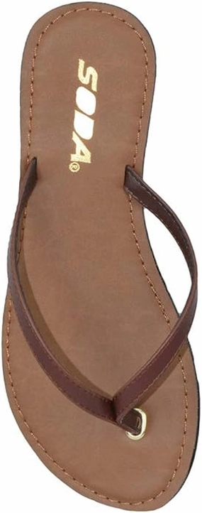 Soda Shoes Women Flip Flops Basic Plain Sandals Strap Casual Beach Thongs FELER Better In Flip Flops Svg