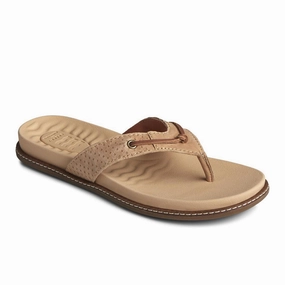 Sperry Women's Waveside PLUSHWAVE Thong Sandal- Brown Sandals Exuma Bay Bahamas