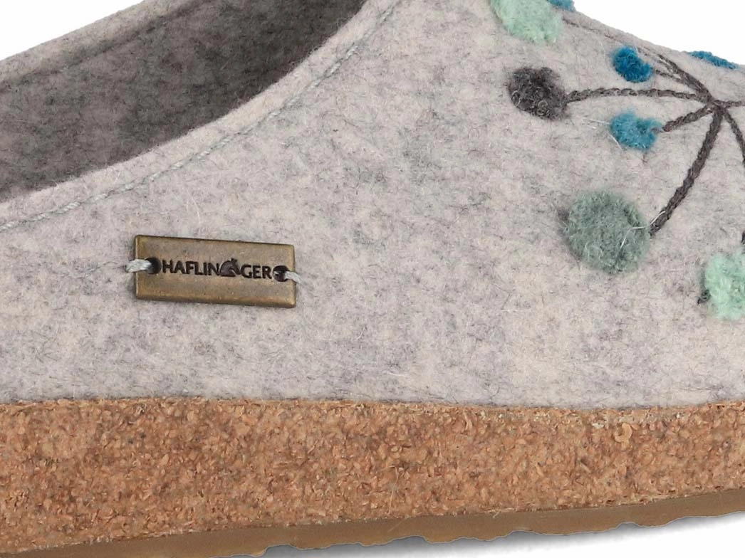HAFLINGER Women Felt Clogs 'Grizzly Amaya', stone gray Tatami Clogs