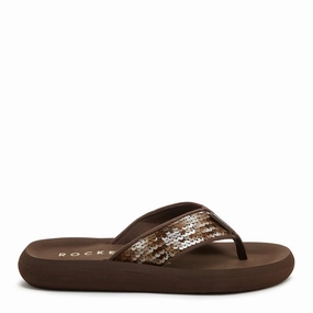 Spotlight Brown Flip-Flops Lace Up Flip Flops