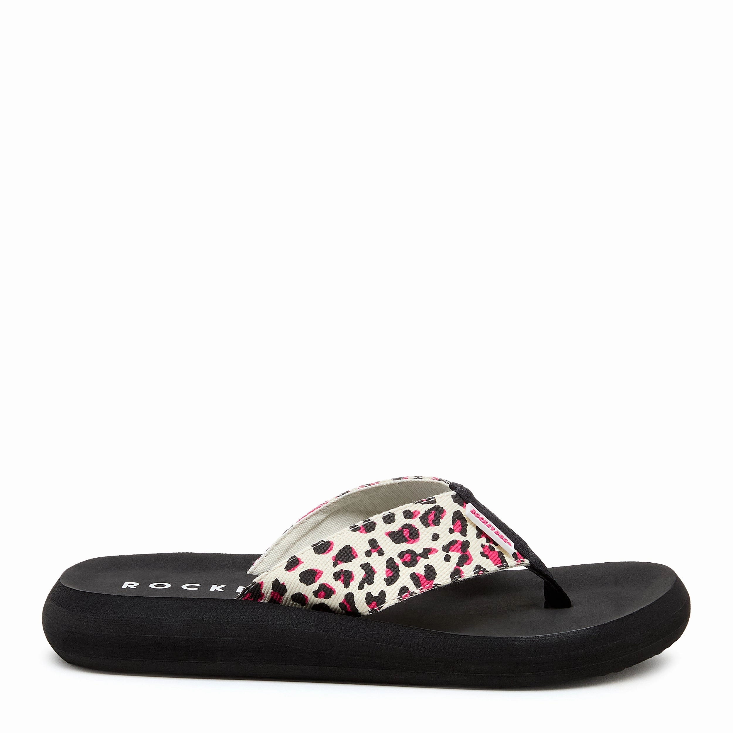 Spotlight Pink Leopard Print Flip-Flops Cumming On Flip Flops