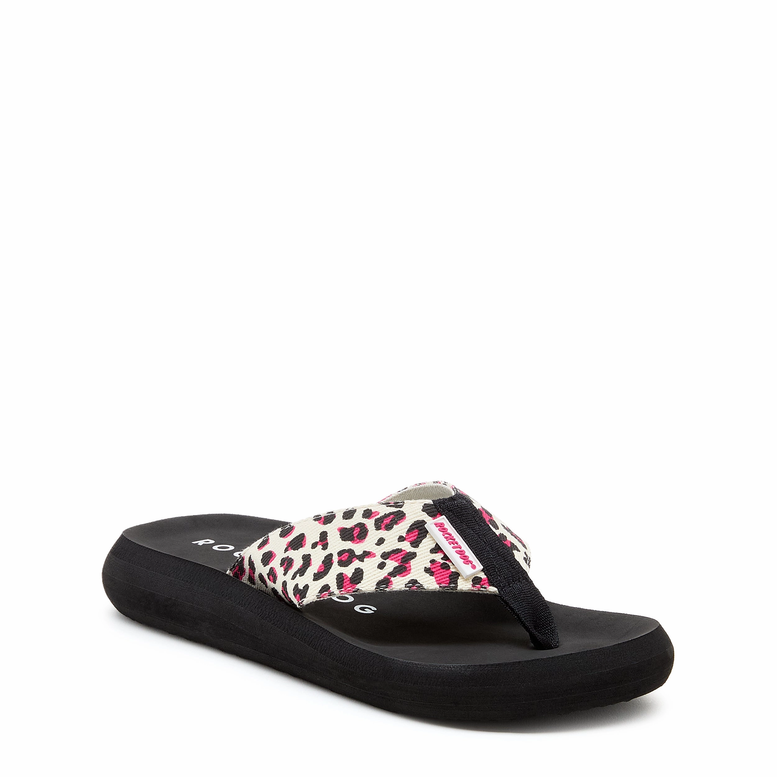 Dalmatian Flip Flops Spotlight Pink Leopard Print Flip-Flops