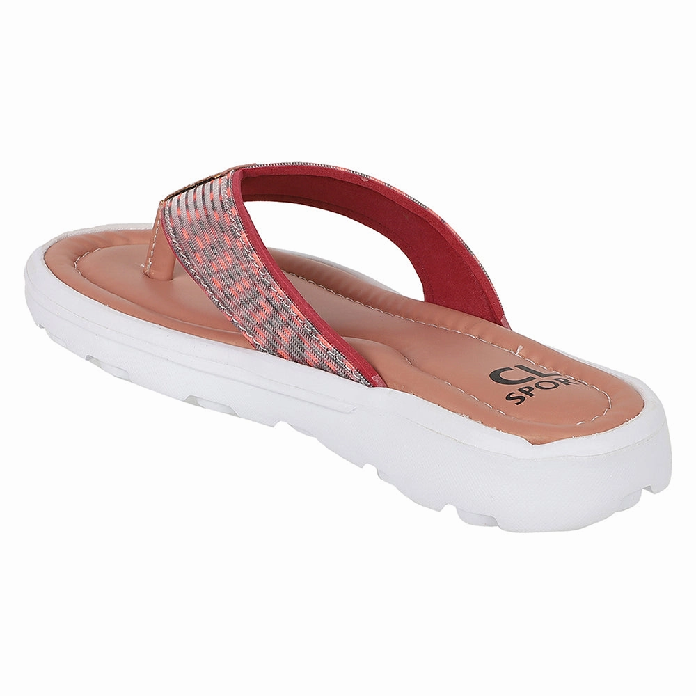 Women's Patterned Thong Comfort Flip-Flops Beige Flip Flops