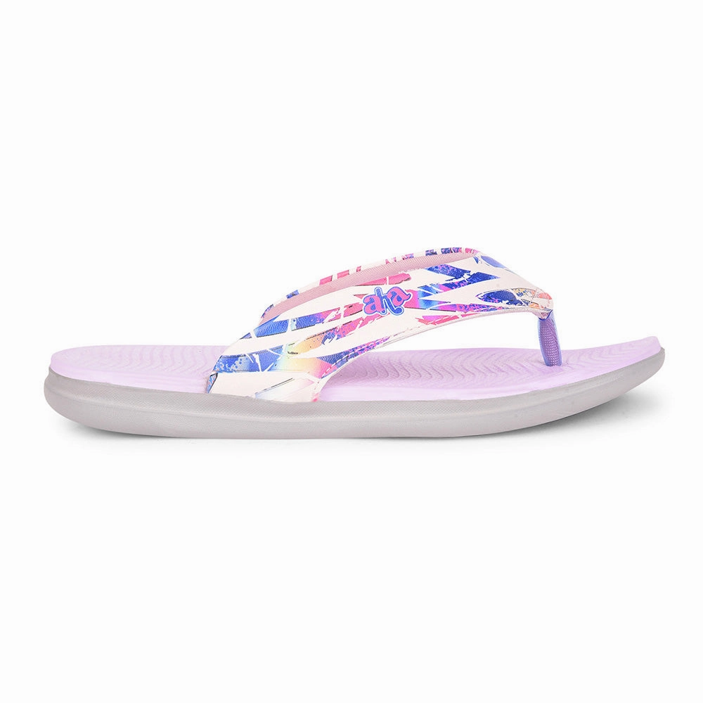 Cozy Flip Flops AHA Casual Purple Flip Flops For Women KIARA-6 By Liberty